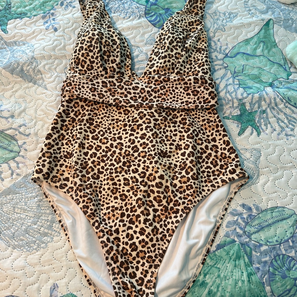 Size 14 leopard bathing suit